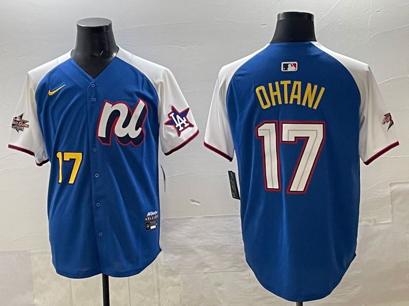 Men 2025 Los Angeles Dodgers #17 Ohtani Blue All star Nike MLB Jersey style 007